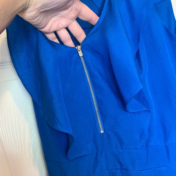 Express Outlet Ruffle Romper in Royal Blue, Sz 6 - Picture 7 of 14